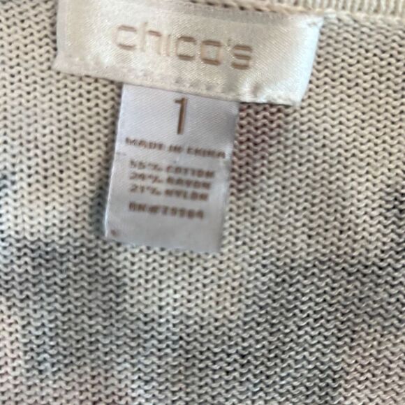 Chicos Long Open Front Cardigan Size 1 Small - Picture 7 of 7